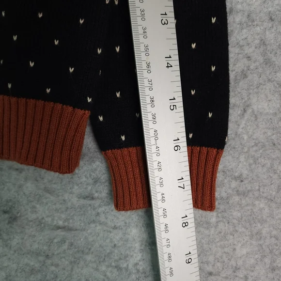 Janie & Jack Fair Isle Dog Shawl Collar Pullover Sweater - Picture 7 of 7